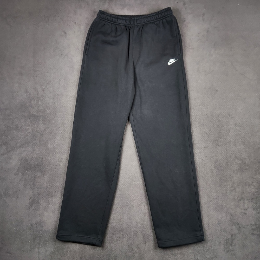 Nike Club Fleece Bungee Joggers Mens Small Black Standard Fit Tapered FZ0809-010